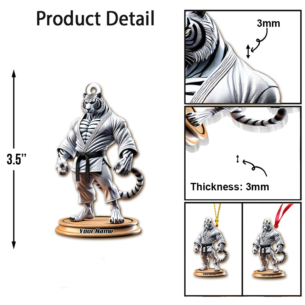 Custom Name Karate Christmas Ornament, Christmas Gift for Karate Lover