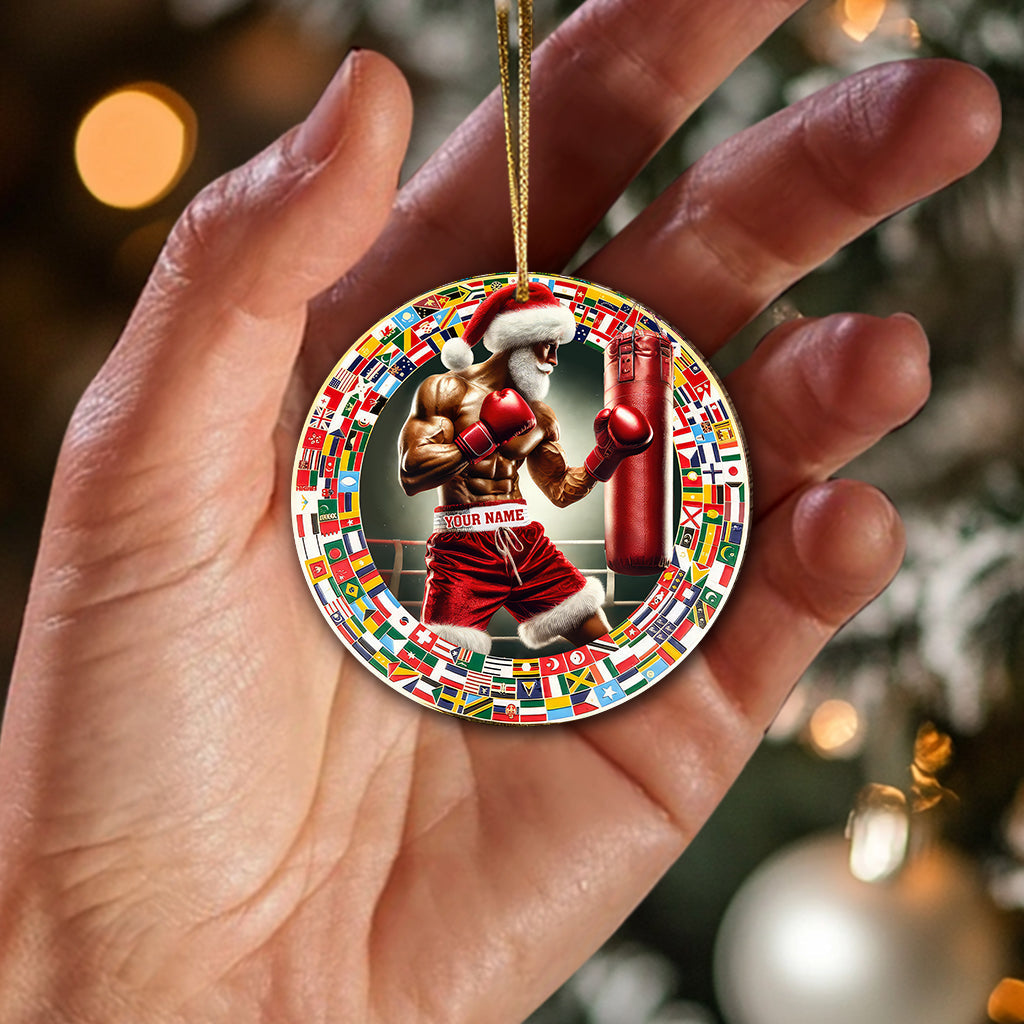 Custom Name Boxing Ornament, Christmas Gift for Boxing Lover