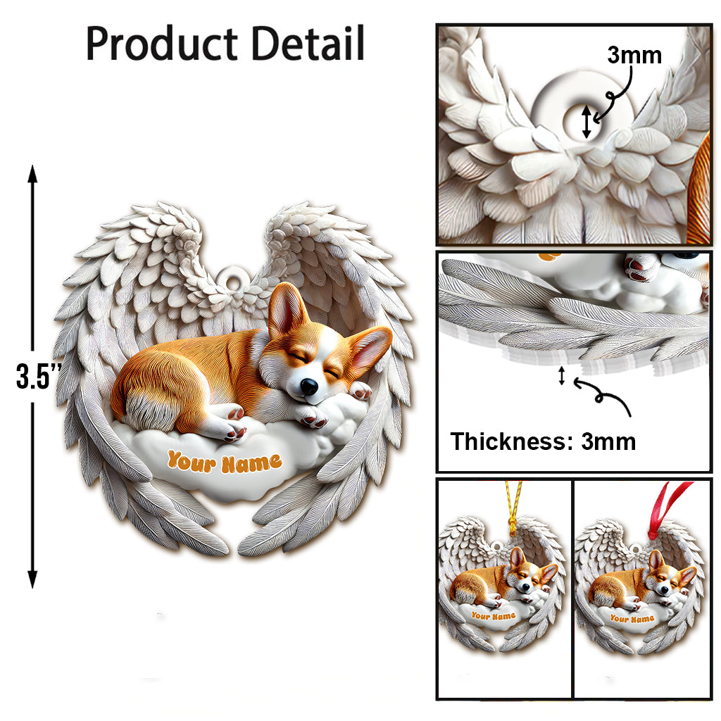 Custom Name Corgi Ornament, Corgi Lover Christmas Gift