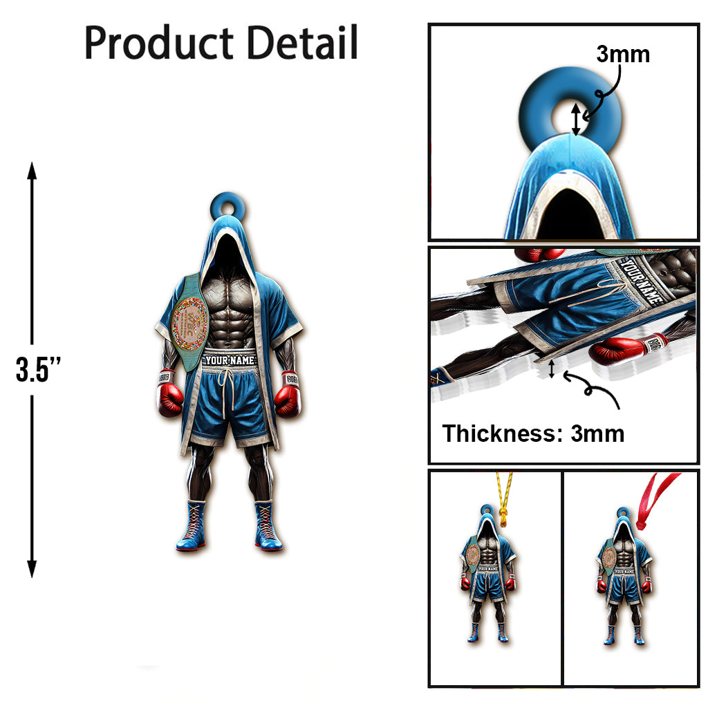 Custom Name Boxing Ornament, Christmas Gift for Boxing Lover