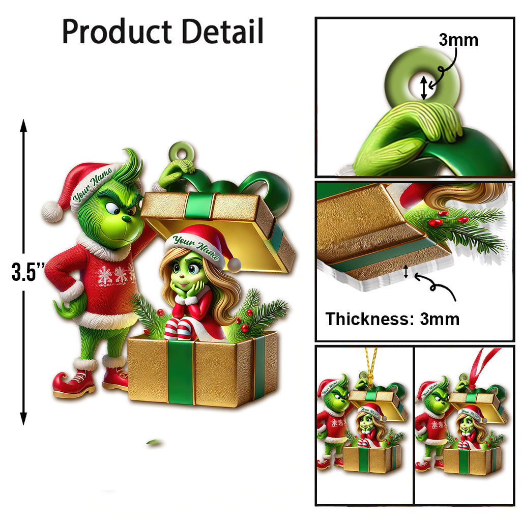 Custom Name Christmas Couple Ornament, Couple Christmas Gift