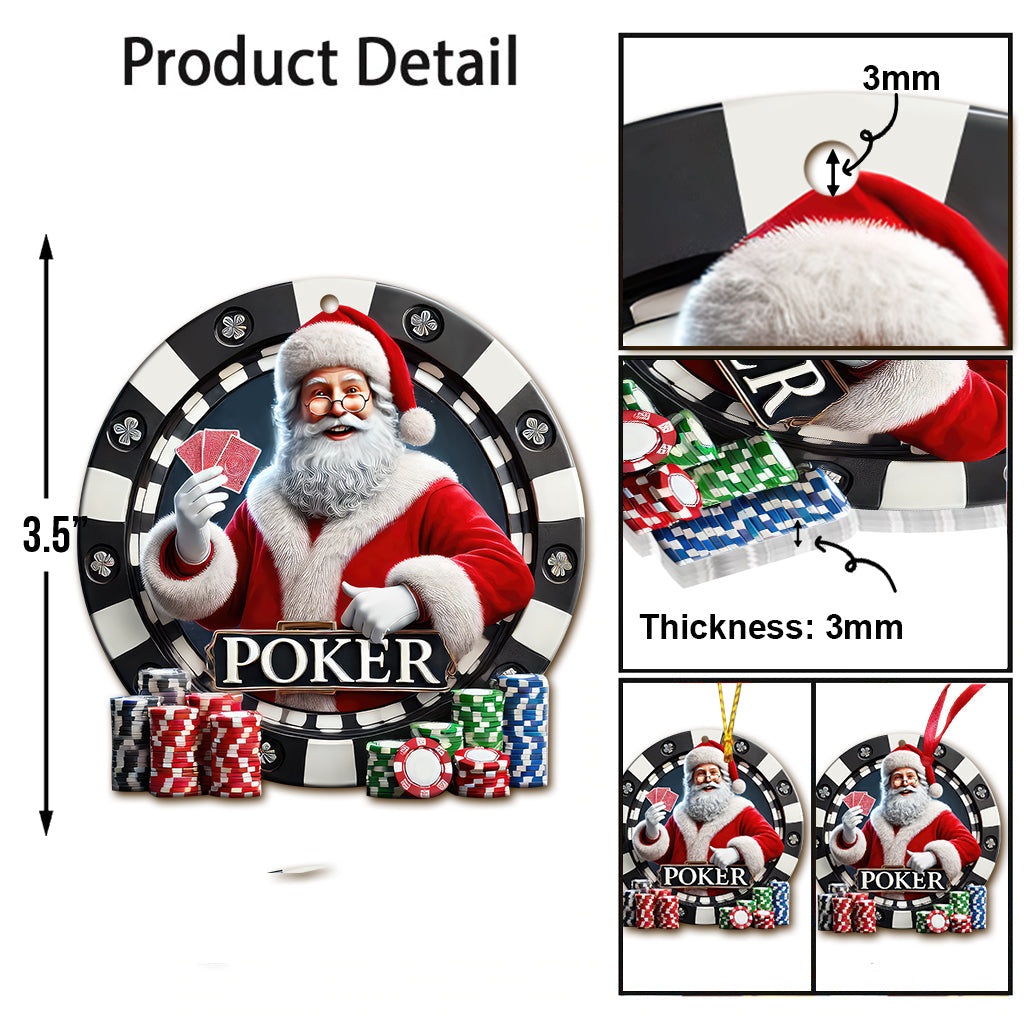 Custom Name Poker Ornament, Poker Christmas Gift