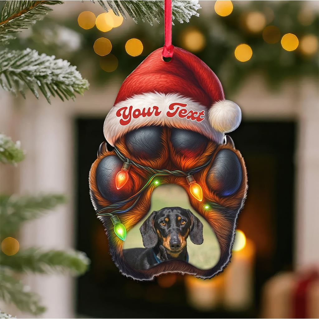 Dog Paw Christmas, Home Decor, Christmas Ornament, Personalized Ornament