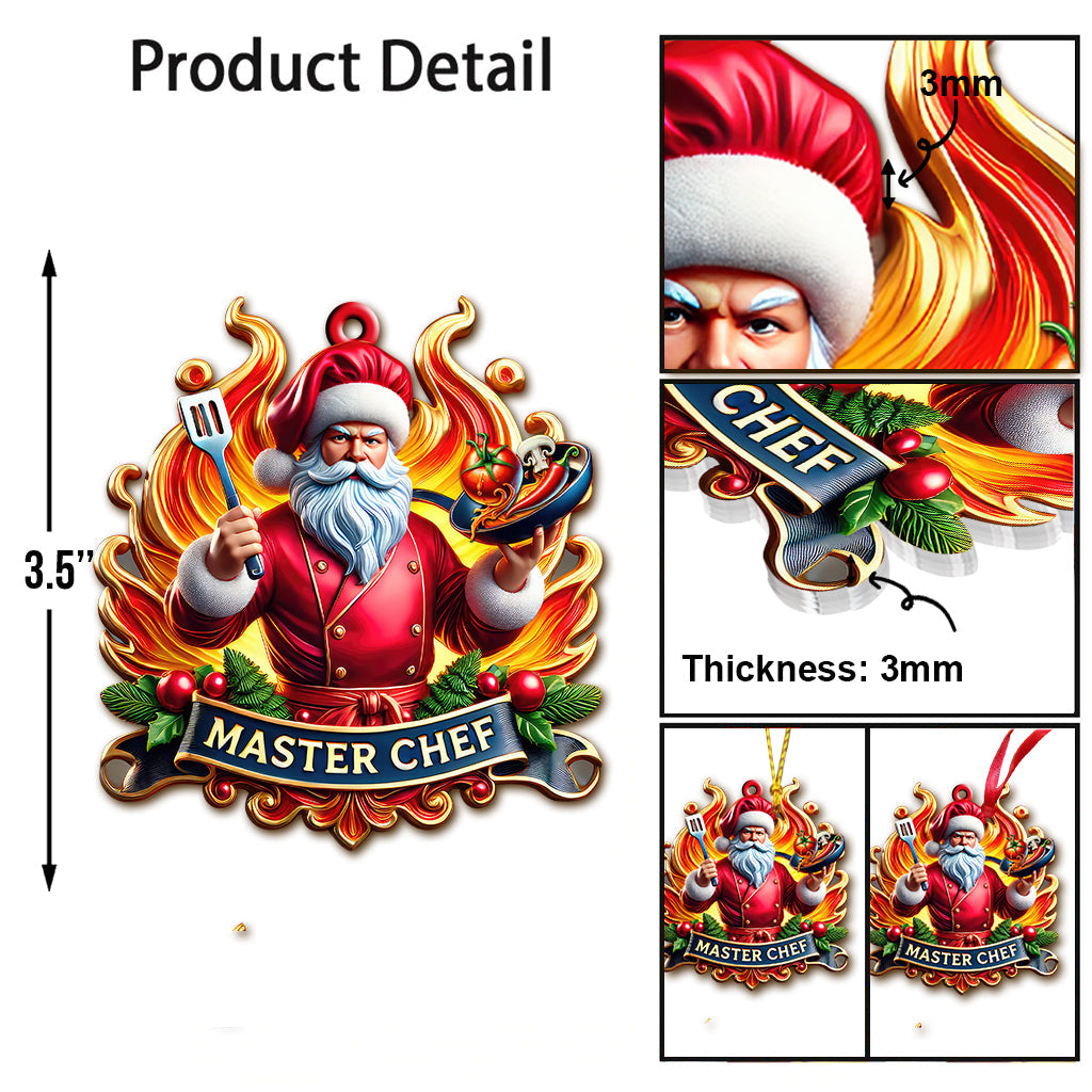Custom Name Chef Ornament, Christmas Gift for Cooking Lover