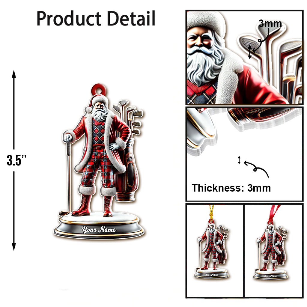 Custom Name Golf Christmas Ornament, Christmas Gift for Golf Lover