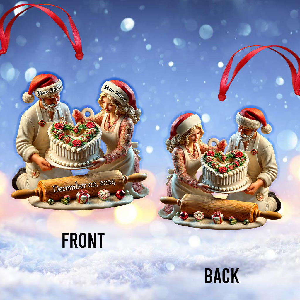Custom Name Baker Couple Ornament Ornament, Lover Christmas Gift