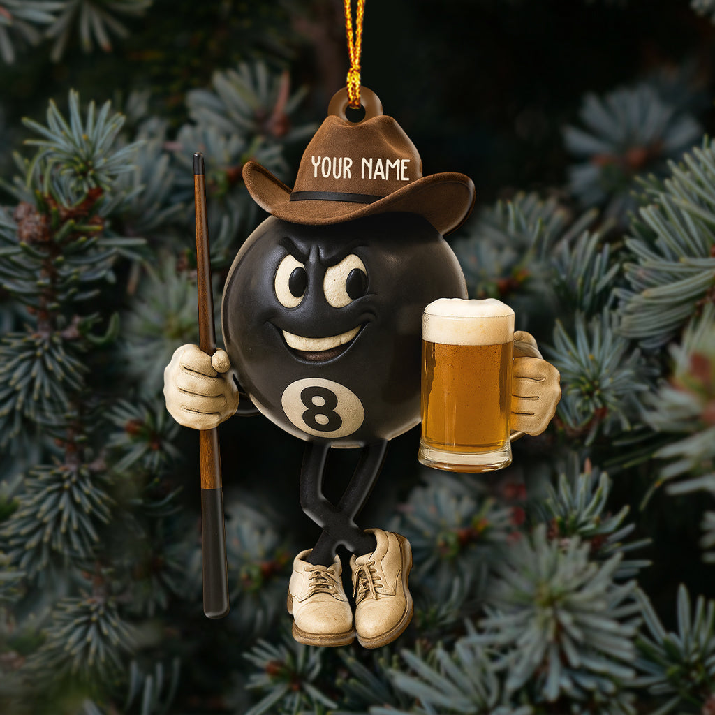 Billboard No.8 Ball Christmas, Home Decor, Christmas Ornament, Personalized Ornament