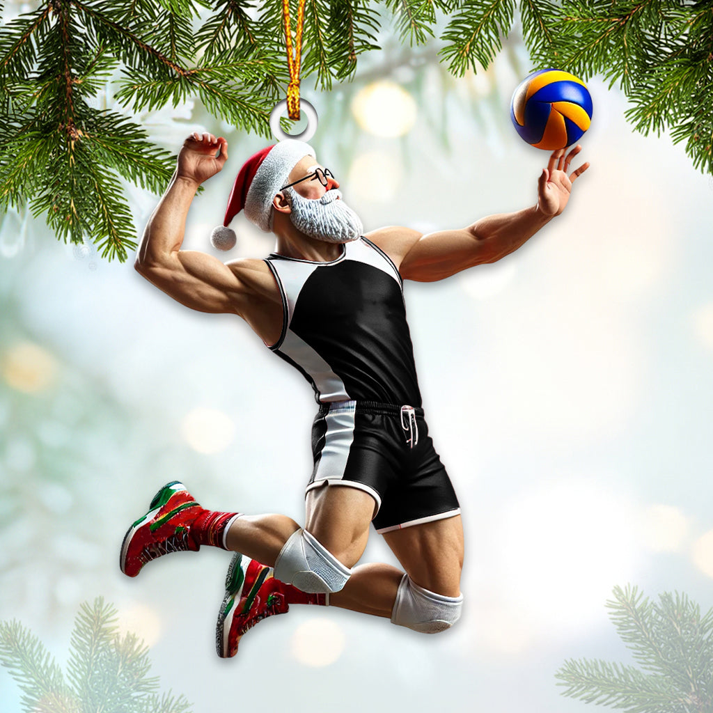 Custom Name Volleyball Santa Ornament, Volleyball Lover Christmas Gift