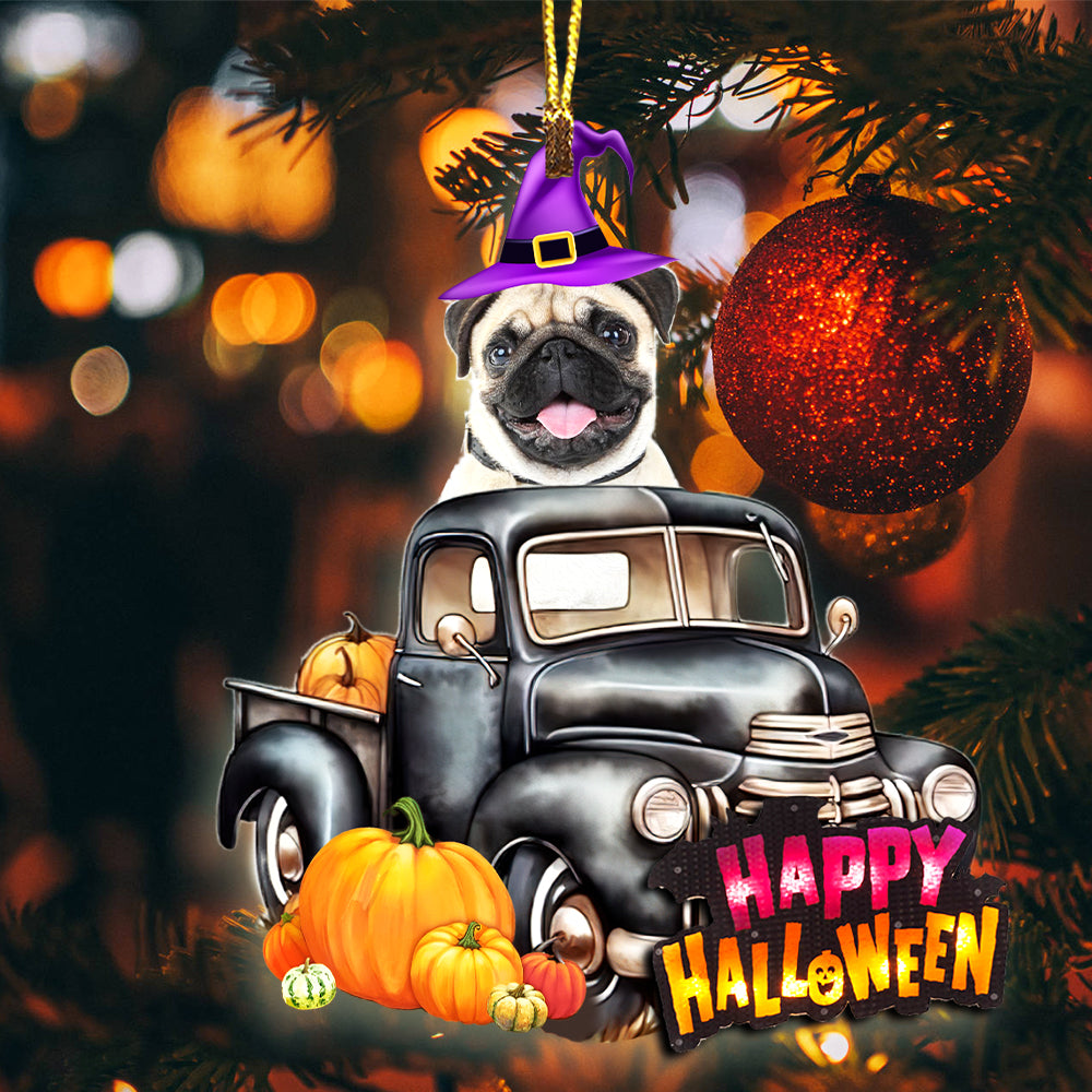 Happy Halloween - Custom Photo, Personalized Acrylic Ornament - Gift For Pet Lover
