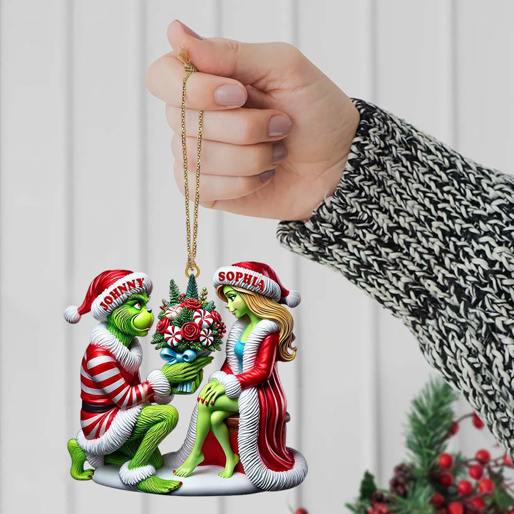 Custom Name Couple Ornament, Couple Christmas Gift