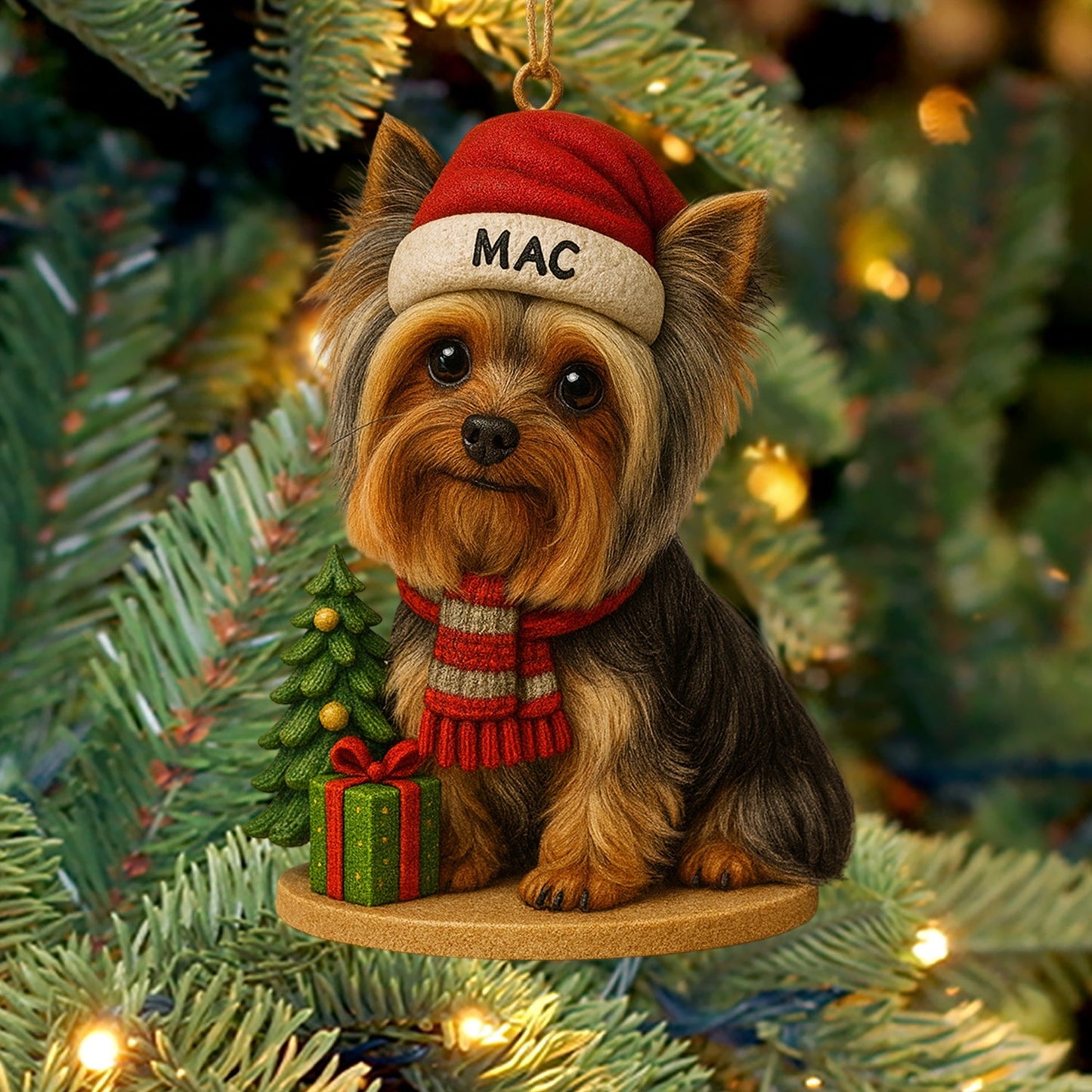 Christmas Tree And Pet, Home Decor, Christmas Ornament, Personalized Ornament