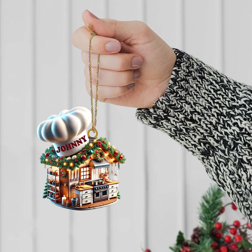Baking House Ornament, Personalized Ornament