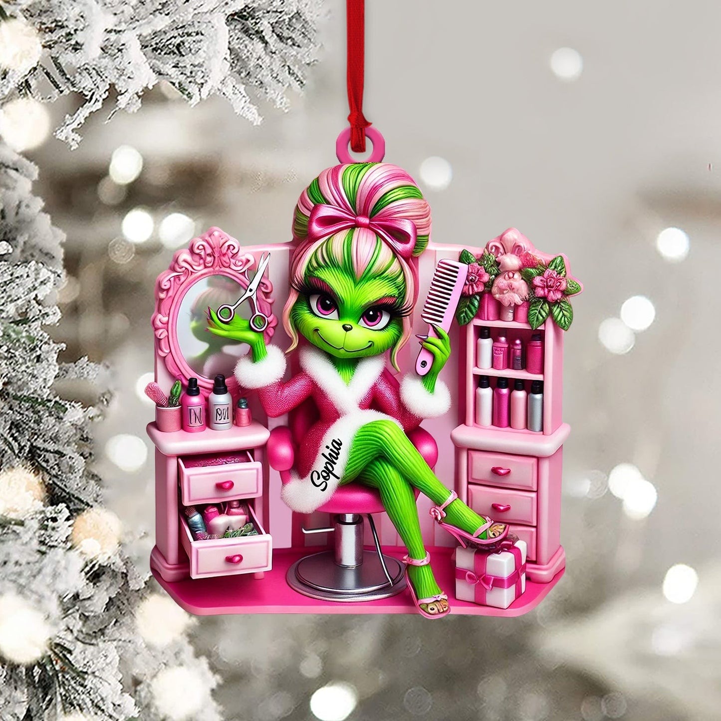 Queen Of ELF Home Decor Christmas Ornament, Personalized Ornament