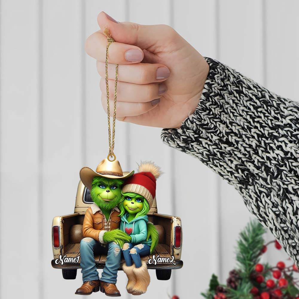 Custom Name Couple Christmas Ornament, Lover Christmas Gift