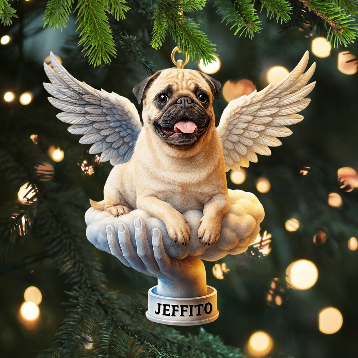 Christmas Jesus, Pet Wings, Home Decor, Christmas Ornament, Personalized Ornament