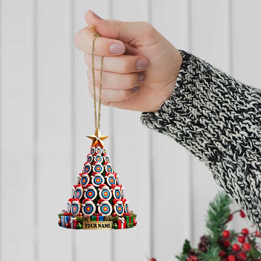Custom Name Archery Christmas Tree Ornament, Christmas Gift
