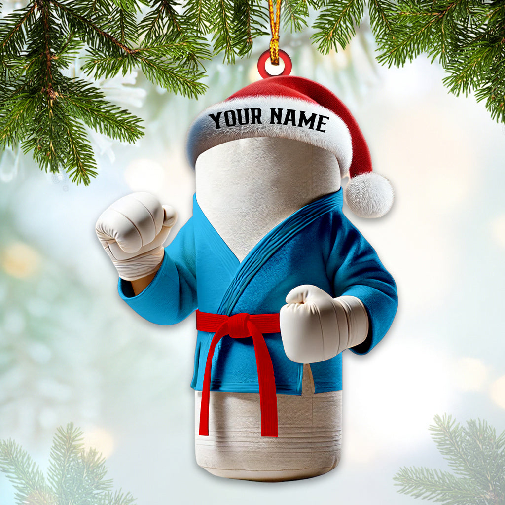 Custom Name Karate Ornament, Karate Christmas Gift