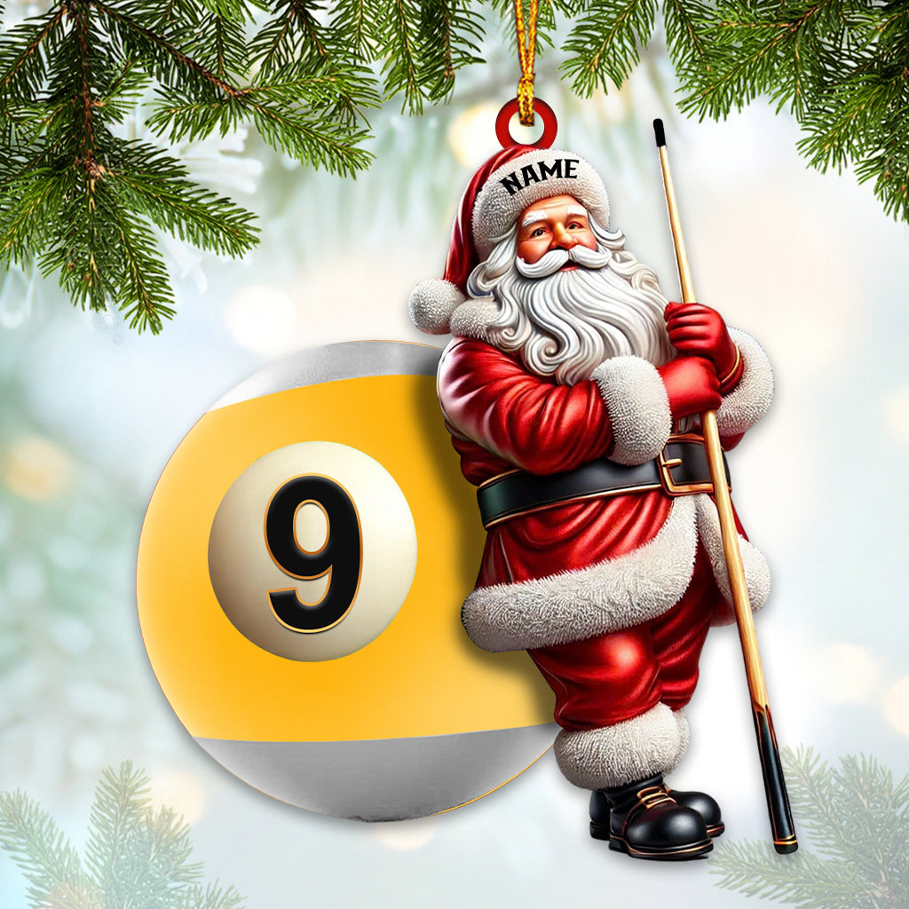 Custom Name Billiard Ornament, Billiard Lover Christmas Gift