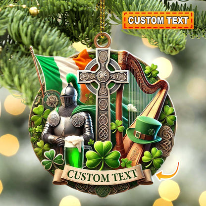 Custom Name Ireland Ornament, Christmas Gift for Ireland Lover