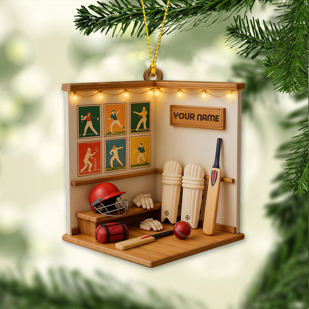 Christmas Cricket Players, Home Decor, Christmas Ornament, Personalized Ornament