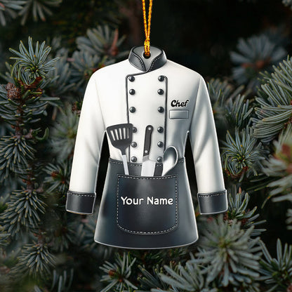 Christmas Chef, Home Decor, Christmas Ornament, Personalized Ornament