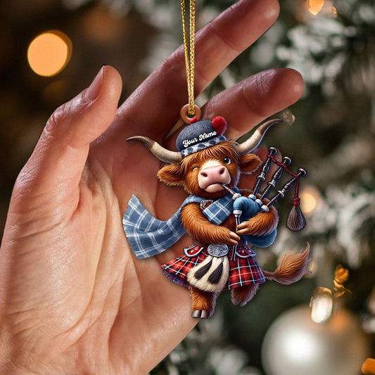 Scottish Cows Christmas, Home Decor, Christmas Ornament, Personalized Ornament