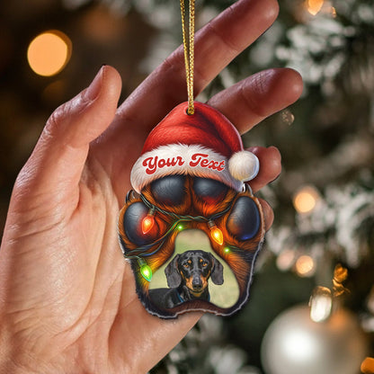Dog Paw Christmas, Home Decor, Christmas Ornament, Personalized Ornament