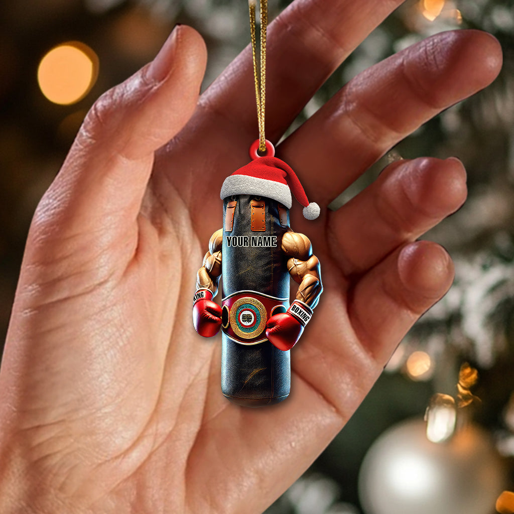Custom Name Boxing Ornament, Christmas Gift for Boxing Lover