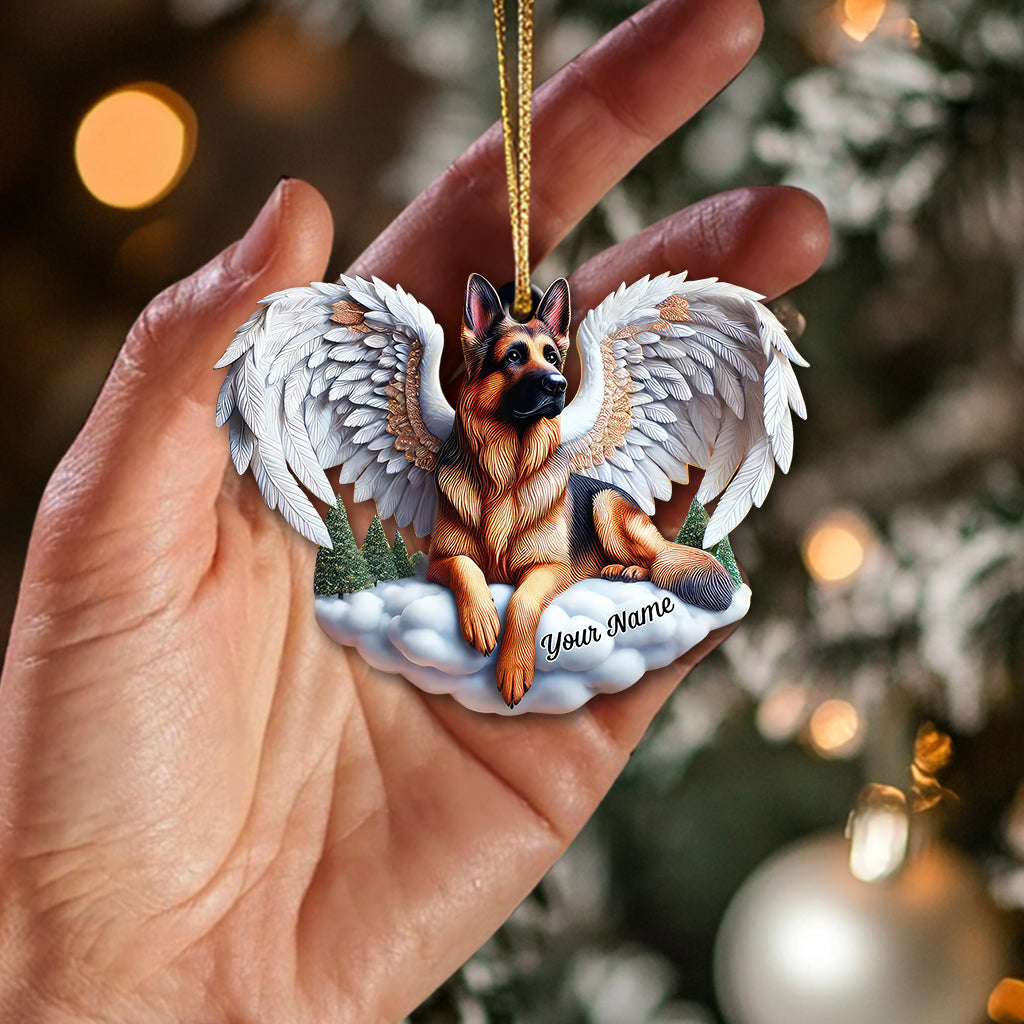 Custom Name German Shepherd Ornament, Dog Christmas Decoration