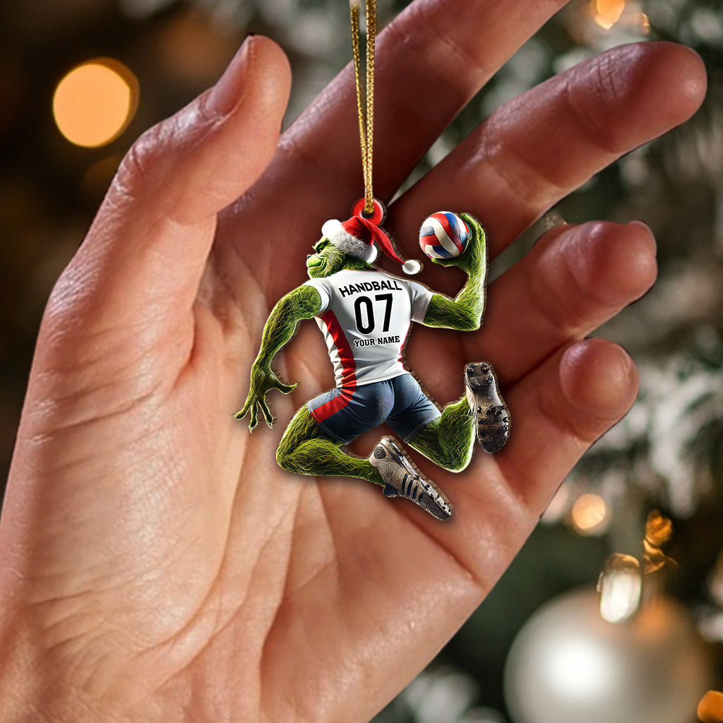 Custom Name Stink Christmas Handball Ornament, Christmas Gift for Handball Lover
