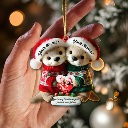 Custom Name Christmas Couple Ornament, Couple Christmas Gift