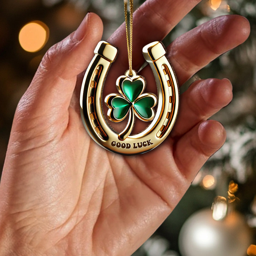 Custom Name Ireland Lucky Flower Ornament, Ireland Lover Christmas Gift