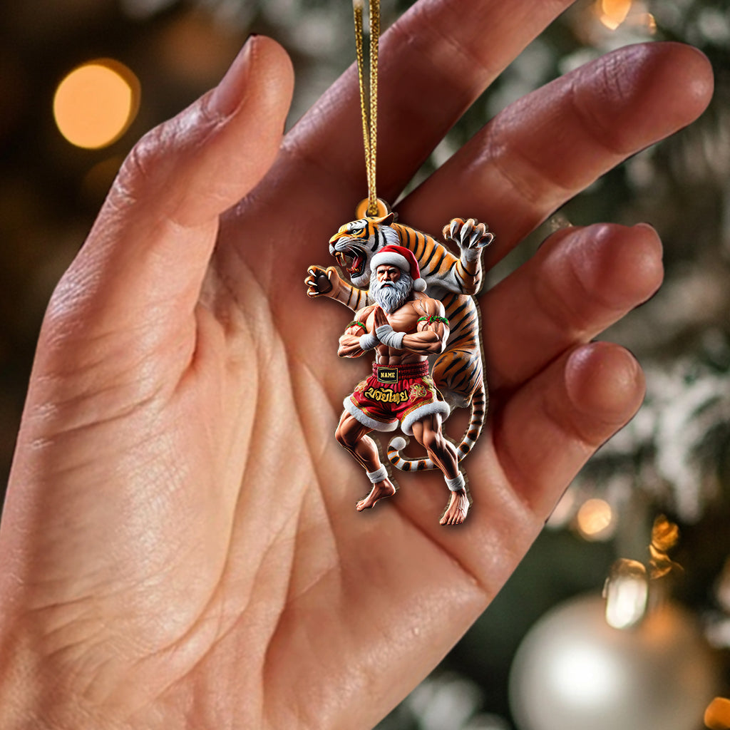 Custom Name Muay Thai Ornament, Christmas Gift for Muay Thai Lover