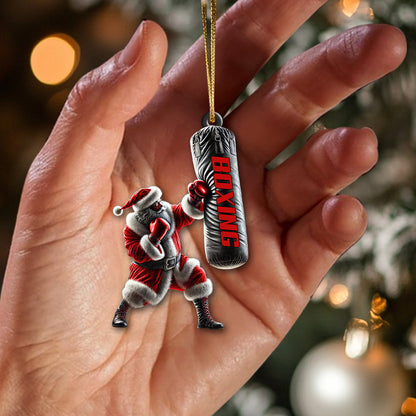 Custom Name Boxing Ornament, Christmas Gift for Boxing Lover