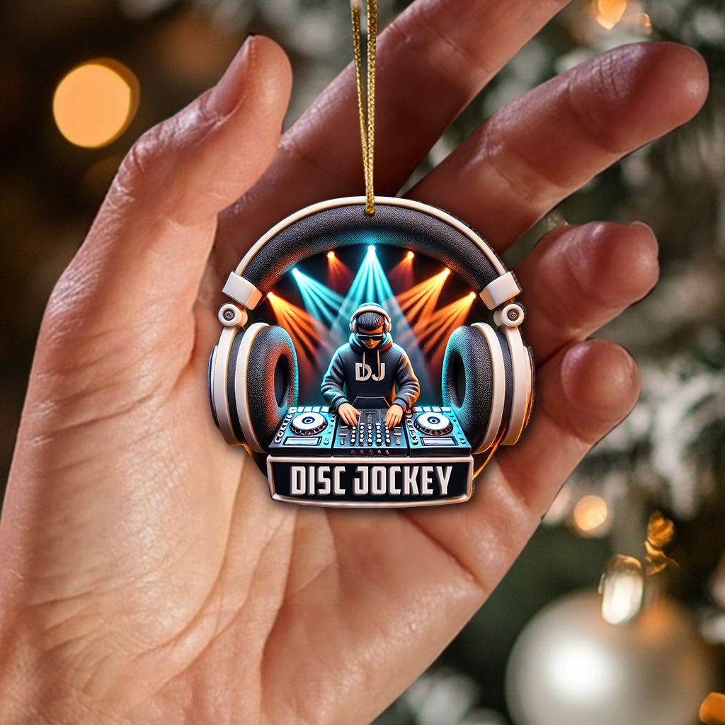 Custom Name Disc Jockey Ornament, DJ Christmas Gift