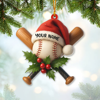 Christmas Baseball Lover, Home Decor, Christmas Ornament, Personalized Ornament