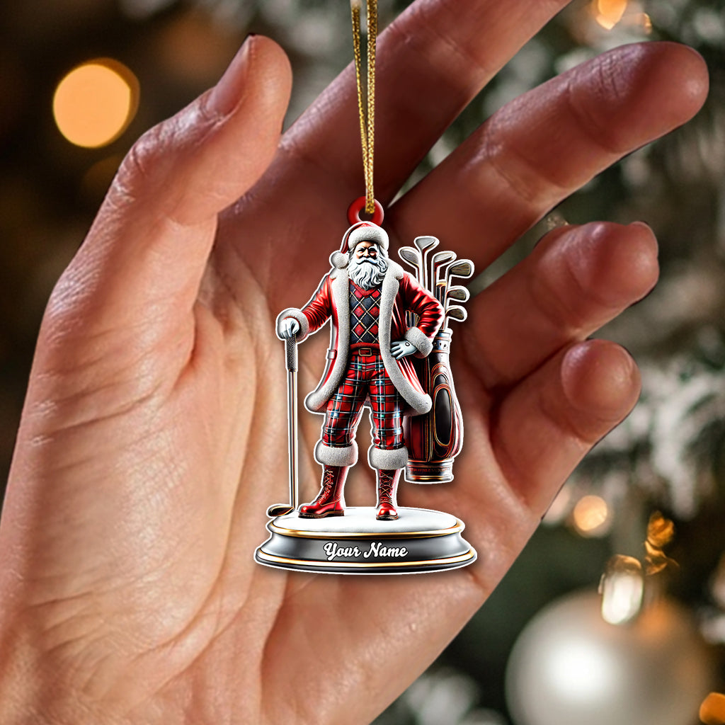 Custom Name Golf Christmas Ornament, Christmas Gift for Golf Lover