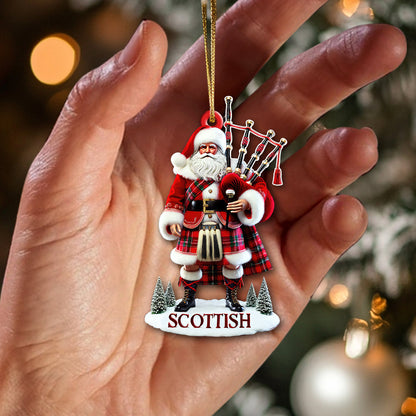 Custom Name Scotland Ornament, Christmas Gift for Scotland Lover