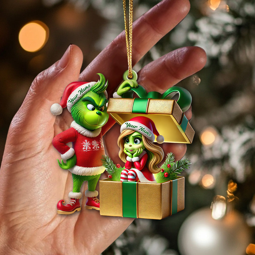 Custom Name Christmas Couple Ornament, Couple Christmas Gift