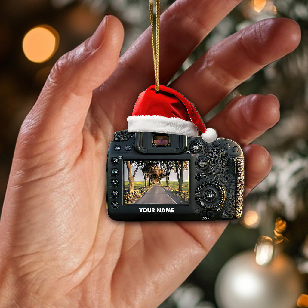 Custom Name Photographer Ornament, Photographer Christmas Gift