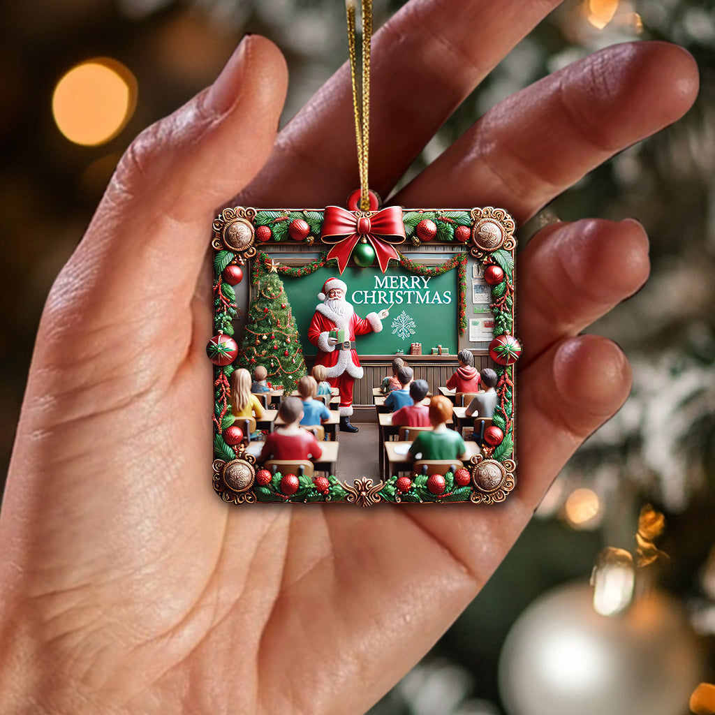 Custom Name Teacher Christmas Ornament, Christmas Gift for Teacher