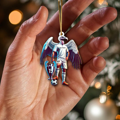 Custom Name Emirates Ornament, Christmas Gift for Football Lover