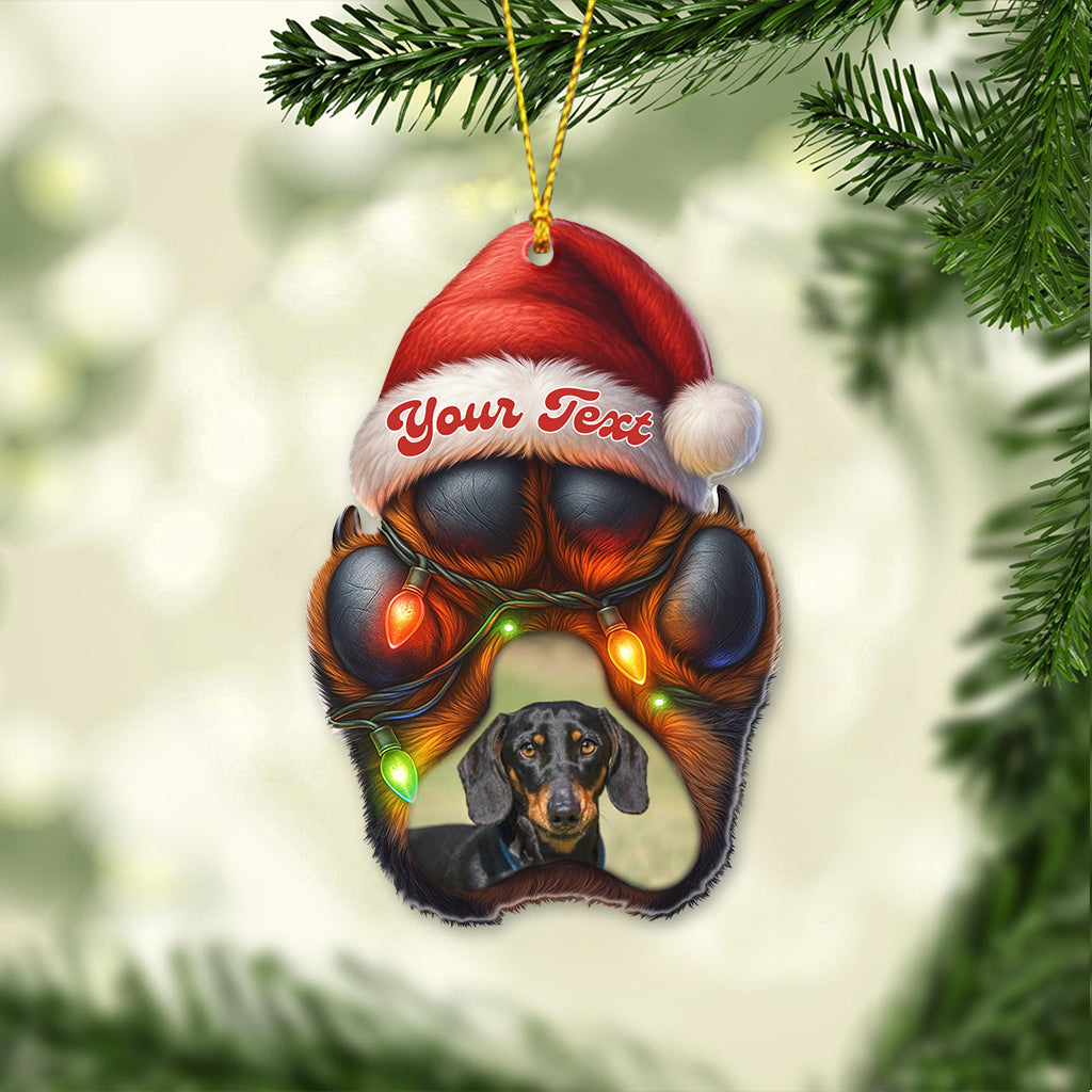 Dog Paw Christmas, Home Decor, Christmas Ornament, Personalized Ornament