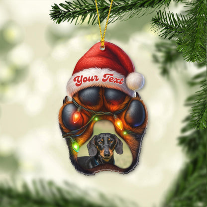 Dog Paw Christmas, Home Decor, Christmas Ornament, Personalized Ornament
