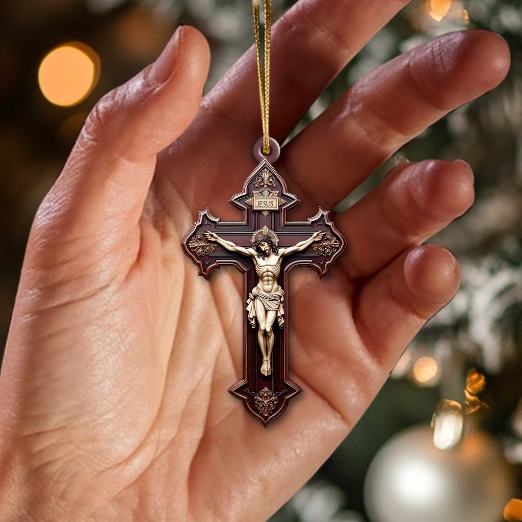 Custom Name Jesus Christ Ornament, Christmas Gift for Christian
