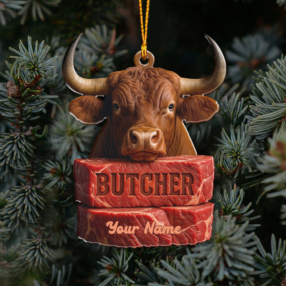 Butcher, Home Decor, Christmas Ornament, Personalized Ornament