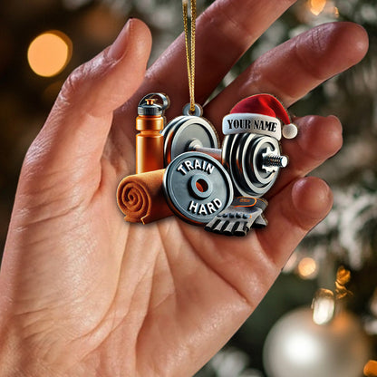 Custom Name Gym Ornament, Gymnastics Christmas Gift