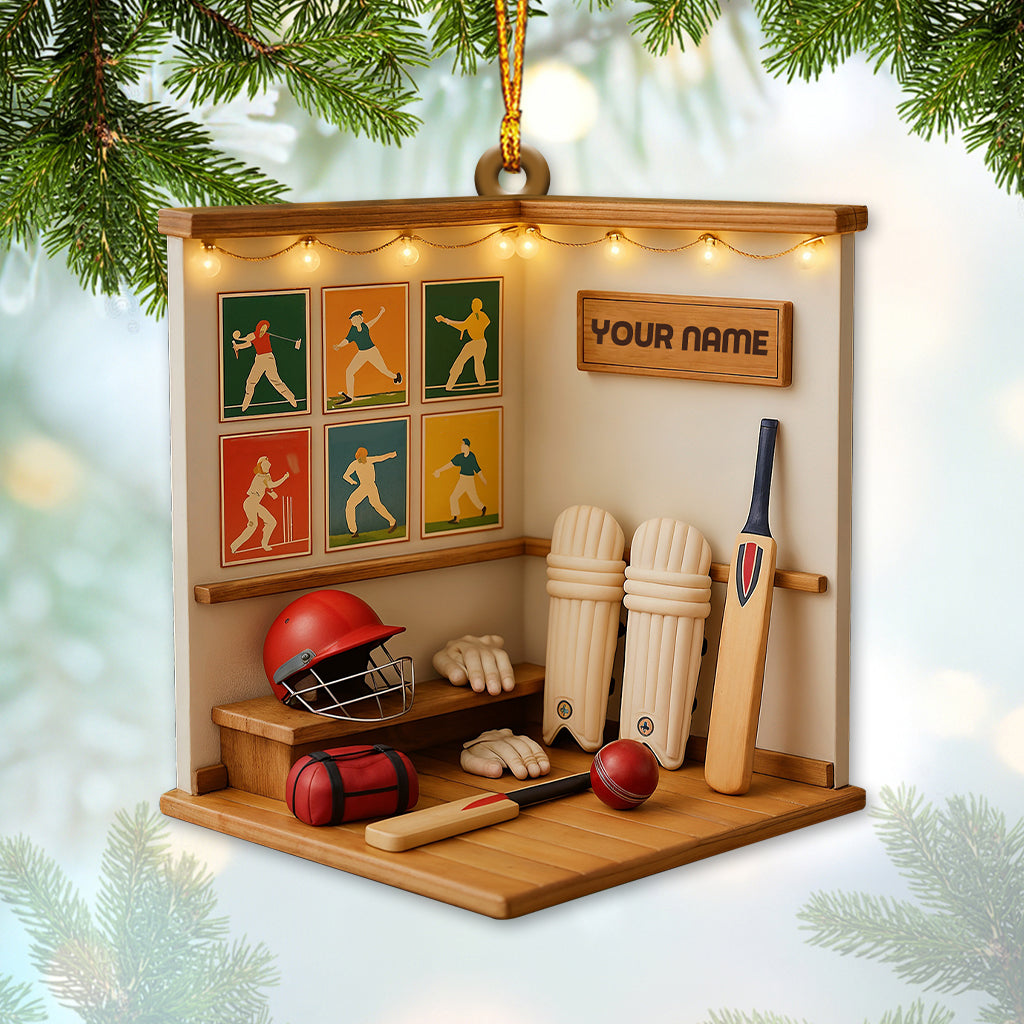 Christmas Cricket Players, Home Decor, Christmas Ornament, Personalized Ornament