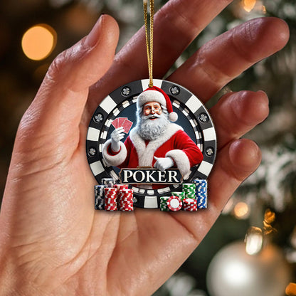 Custom Name Poker Ornament, Poker Christmas Gift