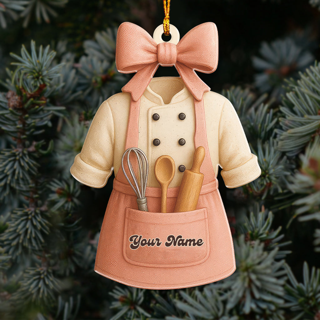 Christmas Baker, Home Decor, Christmas Ornament, Personalized Ornament